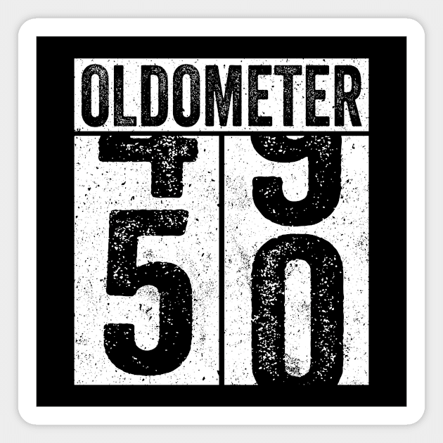 50 Years Old Oldometer Magnet by Saulene